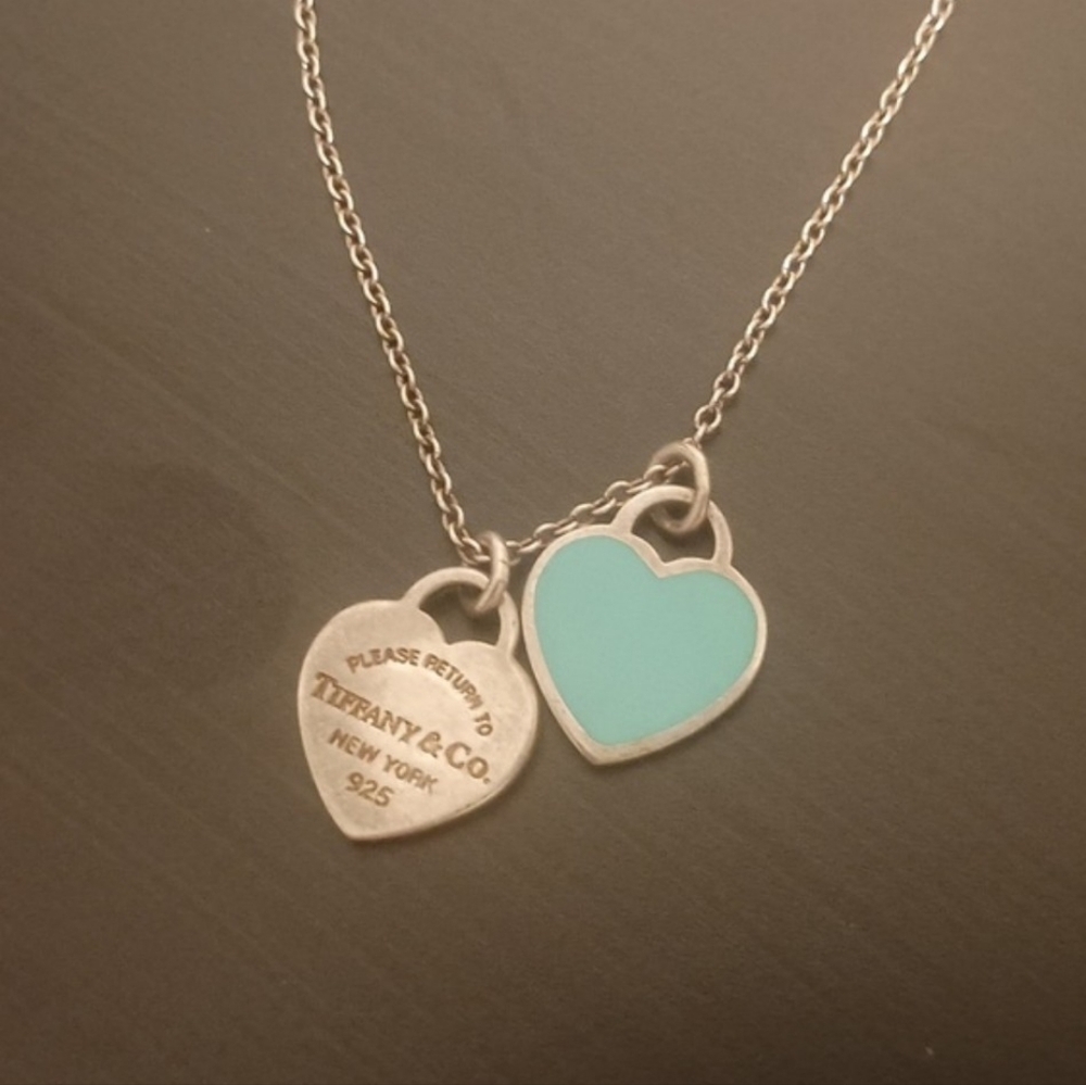 Tiffany & Co. Silver Necklace with Turquoise Heart